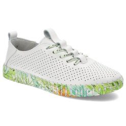 Białe Półbuty Artiker Wygodne Sneakersy Damskie. Białe półbuty damskie Artiker, bez wzorów, ze skóry, bez obcasa. Za 199.00 zł.