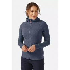 Bluza z kapturem damska Rab Nexus Hoody. Niebieskie bluzy z kapturem damskie RAB, xs. Za 289.99 zł.