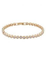 U.S. Polo Assn. Pozłacana bransoletka z kryształami rozmiar: onesize. Żółte bransoletki damskie U.S. Polo Assn., metalowe. Za 182.72 zł.