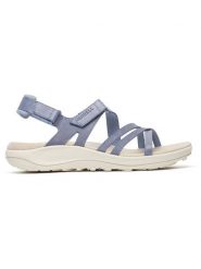 Merrell Skórzane sandały "Harbor Backstrap" w kolorze błękitnym rozmiar: 40. Niebieskie sandały damskie MERRELL, bez wzorów, bez obcasa. Za 198.10 zł.