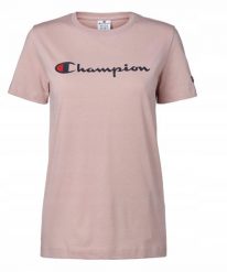 Koszulka Damska Champion. Czerwone t-shirty damskie CHAMPION, s, bez wzorów, z bawełny, bez kołnierzyka. Za 137.00 zł.