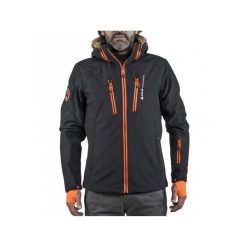 Kurtka softshell z sztucznym futrem Peak Mountain Casada. Czarne kurtki narciarskie i snowboardowe damskie Peak Mountain, m, bez wzorów, z softshellu, bez kaptura, narciarskie. Za 323.50 zł.