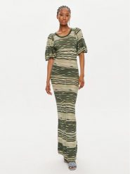Munthe Sukienka dzianinowa Overcast 242139024273 Zielony Slim Fit. Zielone sukienki damskie Munthe, bez wzorów, z dzianiny, bez kołnierzyka, bez ramiączek. Za 599.99 zł.