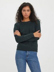 Vero Moda Sweter w kolorze zielonym rozmiar: L. Zielone swetry klasyczne damskie Vero Moda, l, bez kołnierzyka. Za 78.47 zł.
