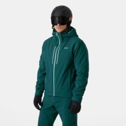Kurtka narciarska Helly Hansen Alpha Lifaloft. Zielone kurtki męskie Helly Hansen, m, bez wzorów, bez kaptura, narciarskie. W wyprzedaży za 1,933.30 zł.