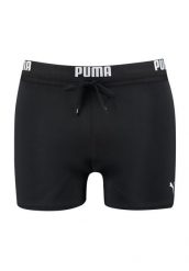 Spodenki kąpielowe męskie Puma Swim Men Logo Swim Trunk. Czarne kąpielówki męskie Puma, m, bez wzorów, z elastanu, na fitness i siłownię. Za 119.99 zł.