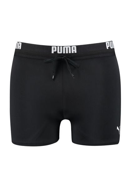 Spodenki kąpielowe męskie Puma Swim Men Logo Swim Trunk. Czarne kąpielówki męskie Puma, m, bez wzorów, z elastanu, na fitness i siłownię. Za 119.99 zł.
