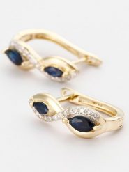 CARATELLI Złote kolczyki "Solstice" z diamentami rozmiar: onesize. Niebieskie kolczyki damskie CARATELLI, z diamentem, złote. Za 1,752.96 zł.
