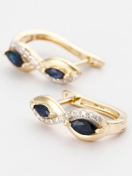 CARATELLI Złote kolczyki "Solstice" z diamentami rozmiar: onesize. Niebieskie kolczyki damskie CARATELLI, z diamentem, złote. Za 1,752.96 zł.