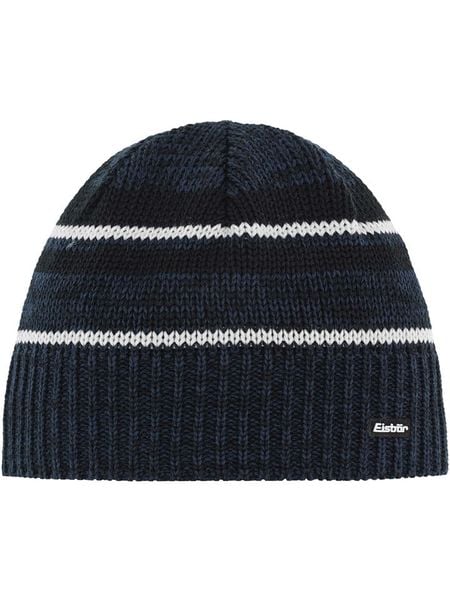 Eisbär Czapka "Luan" w kolorze czarno-biało-granatowym rozmiar: onesize. Białe czapki męskie Eisbar, z aplikacjami, z wełny, sportowe. Za 127.95 zł.