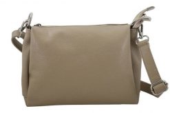 Minimalistyczna listonoszka ze skóry BARBERINI'S beżowa 951-2. Brązowe shopper bag damskie Barberinis, bez wzorów, z lakierowanej skóry, małe, lakierowane, bez dodatków. Za 239.99 zł.