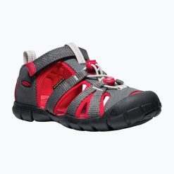 Sandały juniorskie KEEN Seacamp II CNX. Czarne obuwie trekkingowe damskie Keen, bez wzorów, bez obcasa. Za 229.99 zł.