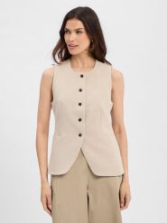 Msch Copenhagen kamizelka garniturowa - MSCHMirabelle Michelle Kobiety beżowy, M/L. Brązowe kamizelki damskie MSCH Copenhagen, l, z jeansu. Za 179.95 zł.