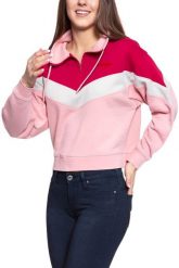 BLUZA WRANGLER CUT N SEW SWEAT BRIDAL ROSE W6N7HYP01 112130799. Czerwone bluzy bez kaptura damskie Wrangler, s. W wyprzedaży za 59.99 zł.