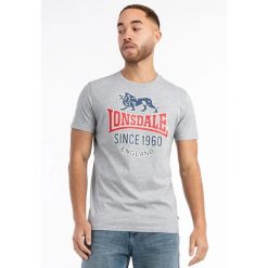 T-shirt o klasycznym kroju Lonsdale Gonfirth. Niebieskie t-shirty męskie Lonsdale, bez wzorów, z bawełny, bez kołnierzyka. Za 121.00 zł.