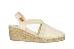Sandały Toni Pons Ter Cru Ecru 204004, Beżowy, Materiał - 37. Brązowe sandały damskie Toni Pons, bez wzorów, z bawełny, bez obcasa. W wyprzedaży za 202.49 zł.