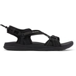 Sandały Turystyczne Damskie Columbia Sandal. Czarne obuwie trekkingowe damskie Columbia, bez wzorów, bez obcasa. Za 224.99 zł.