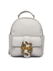 Just Cavalli Plecak 80RA4BA5 ZSA89 Szary. Szare plecaki damskie Just Cavalli, bez wzorów, ze skóry. Za 909.99 zł.