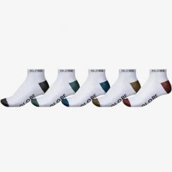 Skarpetki Globe Ingles Ankle 5PK białe. Białe skarpetki męskie Globe, bez wzorów, z materiału. Za 118.44 zł.