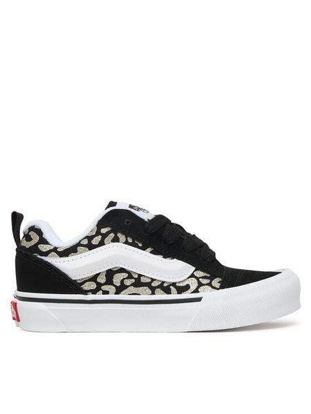 Vans Sneakersy Knu Skool VN000CYUBM81 Czarny. Czarne buty sportowe dziewczęce Vans, bez wzorów, ze skóry, bez zapięcia. Za 299.99 zł.