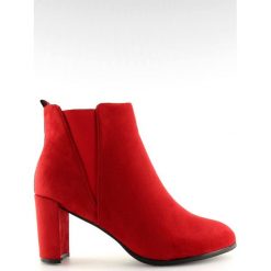 Botki na obcasie czerwone A5580 Red. Czerwone botki damskie ButyModne, ze skóry ekologicznej, klasyczne, bez obcasa, na obcasie, bez zapięcia. Za 88.12 zł.