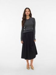 Vero Moda Sweter w kolorze antracytowym rozmiar: XXL. Czarne swetry klasyczne damskie Vero Moda, xxl, bez kołnierzyka. Za 95.92 zł.