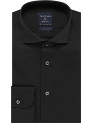 PROFUOMO Koszula - Slim fit - w kolorze czarnym rozmiar: 43. Czarne koszule męskie PROFUOMO, bez wzorów, z bawełny, bez kołnierzyka, bez ramiączek. Za 161.45 zł.