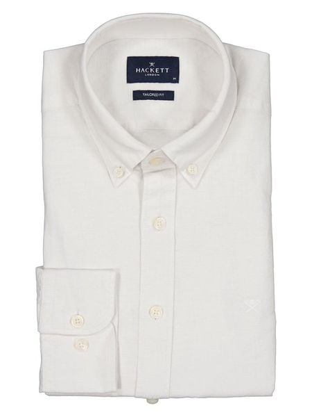 Hackett London Koszula - Tailored fit - w kolorze białym rozmiar: XXL. Białe koszule męskie Hackett London, xxl, bez wzorów, bez kołnierzyka, bez ramiączek. Za 162.49 zł.