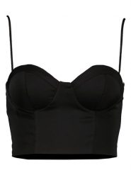 Gina Tricot Top w kolorze czarnym rozmiar: L. Czarne topy damskie Gina Tricot, l, bez wzorów, bez kołnierzyka. Za 24.12 zł.