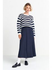 Rich & Royal Wełniany sweter w kolorze kremowo-granatowym rozmiar: XL. Brązowe swetry klasyczne damskie Rich & Royal, xl, z wełny, bez kołnierzyka. Za 215.21 zł.