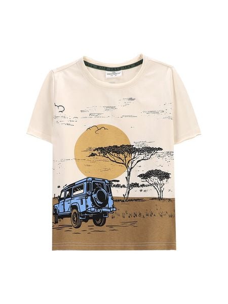 Coccodrillo T-Shirt WC5143205WBK Beżowy Regular Fit. Brązowe t-shirty chłopięce COCCODRILLO, bez wzorów, z bawełny, bez ramiączek. Za 49.90 zł.