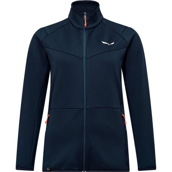 Kurtka turystyczna damska z zamkiem Salewa Puez Cammino. Niebieskie bluzy bez kaptura damskie Salewa, bez wzorów, z materiału, bez kaptura. Za 399.99 zł.