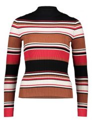 ESPRIT Sweter w kolorze czarno-czerwono-jasnobrązowym rozmiar: XS. Brązowe golfy damskie Esprit, xs, bez wzorów, bez ramiączek. Za 61.46 zł.
