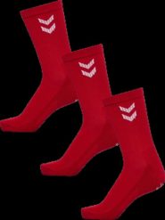 Hummel Fundamental SMU 3-Pack Skarpety Niskie TANGO RED. Czerwone skarpetki damskie HUMMEL, bez wzorów, z bawełny. Za 126.00 zł.