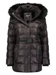 Geographical Norway Płaszcz zimowy "Aimeraude" w kolorze czarnym rozmiar: L. Czarne płaszcze damskie Geographical Norway, na zimę, l, bez wzorów, z puchu. Za 256.54 zł.