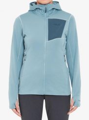 Bluza rozpinana damska Rab Superflux Hoody. Niebieskie bluzy z kapturem damskie RAB, xs, z materiału. Za 384.99 zł.
