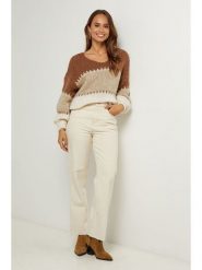 L'armoire de Suzette Sweter w kolorze jasnobrązowo-beżowym rozmiar: 38/40. Brązowe swetry klasyczne damskie L'armoire de Suzette, l, bez kołnierzyka. Za 191.88 zł.