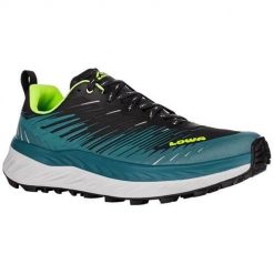 Buty trekkingowe męskie Lowa Fortux. Niebieskie buty trekkingowe męskie Lowa, z materiału, bez zapięcia, trekkingowe. Za 617.90 zł.