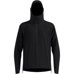 Kurtka przeciwdeszczowa Odlo Jacket X-ALP WATERPROOF PRO. Czarne kurtki damskie Odlo, l, bez wzorów, z elastanu, z kapturem. Za 1,049.99 zł.
