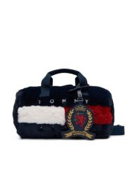 Tommy Jeans Torebka Tjw Archive Fur Micro Duffle AW0AW19080 Granatowy. Niebieskie torebki klasyczne damskie Tommy Jeans, bez wzorów, z jeansu, bez dodatków. Za 449.99 zł.