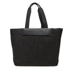 Torebka Calvin Klein. Czarne shopper bag damskie CALVIN KLEIN, bez wzorów, bez dodatków. Za 349.99 zł.
