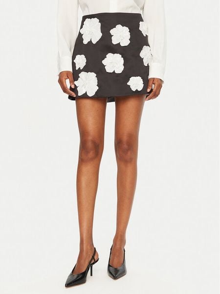 ROTATE Spódnica mini 113238100 Czarny Regular Fit. Czarne spódniczki damskie ROTATE, bez wzorów, z syntetyku, mini. Za 869.99 zł.