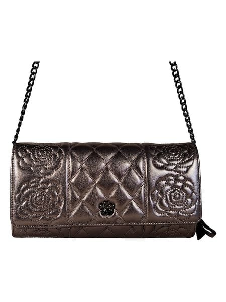 ORE10 Skórzana torebka "Misca" w kolorze srebrnym - 25 x 13 x 3 cm rozmiar: onesize. Szare torebki klasyczne damskie ORE10, bez wzorów, z materiału, bez dodatków. Za 173.99 zł.