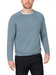 Timezone Sweter w kolorze błękitnym rozmiar: 3XL. Niebieskie swetry męskie Timezone, xl, bez wzorów, z bawełny, bez kołnierzyka. Za 100.99 zł.