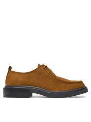 Calvin Klein Półbuty Apron Lace Up Nb HM0HM01636 Brązowy. Brązowe półbuty męskie CALVIN KLEIN, z nubiku, bez zapięcia. Za 539.99 zł.