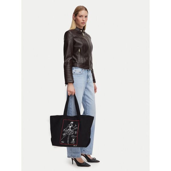 Torebka KARL LAGERFELD. Czarne torebki klasyczne damskie Karl Lagerfeld, bez wzorów, bez dodatków. Za 339.99 zł.