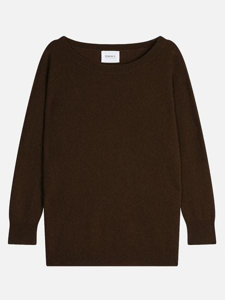 Perfect Cashmere Kaszmirowy sweter "Molly" w kolorze ciemnobrązowym rozmiar: L. Brązowe swetry klasyczne damskie Perfect Cashmere, l, z kaszmiru, bez kołnierzyka. Za 419.69 zł.