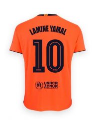 Replika koszulki wyjazdowej FC Barcelona 25-26 Premium - Lamine Yamal 10. T-shirty damskie FC Barcelona, m, bez wzorów, z materiału, bez kołnierzyka. Za 273.38 zł.