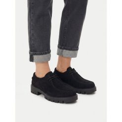 Półbuty JENNY. Czarne półbuty damskie Jenny, bez wzorów, bez obcasa, na płaskiej podeszwie. Za 159.99 zł.