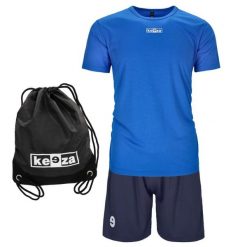Wyprawka szkolna - Koszulka, spodenki, worek. Niebieskie bluzki damskie KEEZA, bez wzorów, sportowe, bez kołnierzyka, bez ramiączek. Za 55.00 zł.
